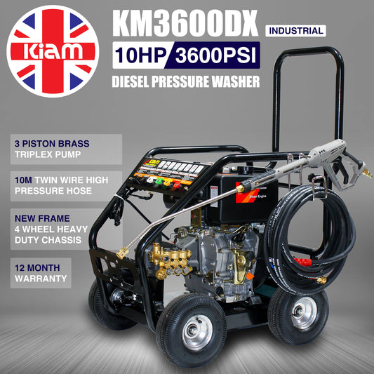 Kiam KM3600DX 10HP Industrial Diesel Pressure Washer