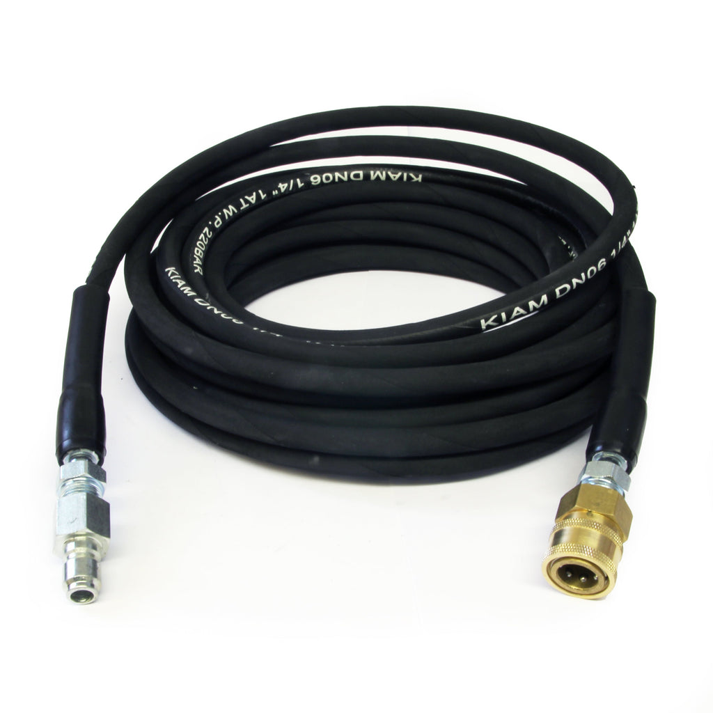 1/4" Pressure Washer Hose - 3/8" Male & Female Quick Release, 220 Bar/3190 PSI Rated
