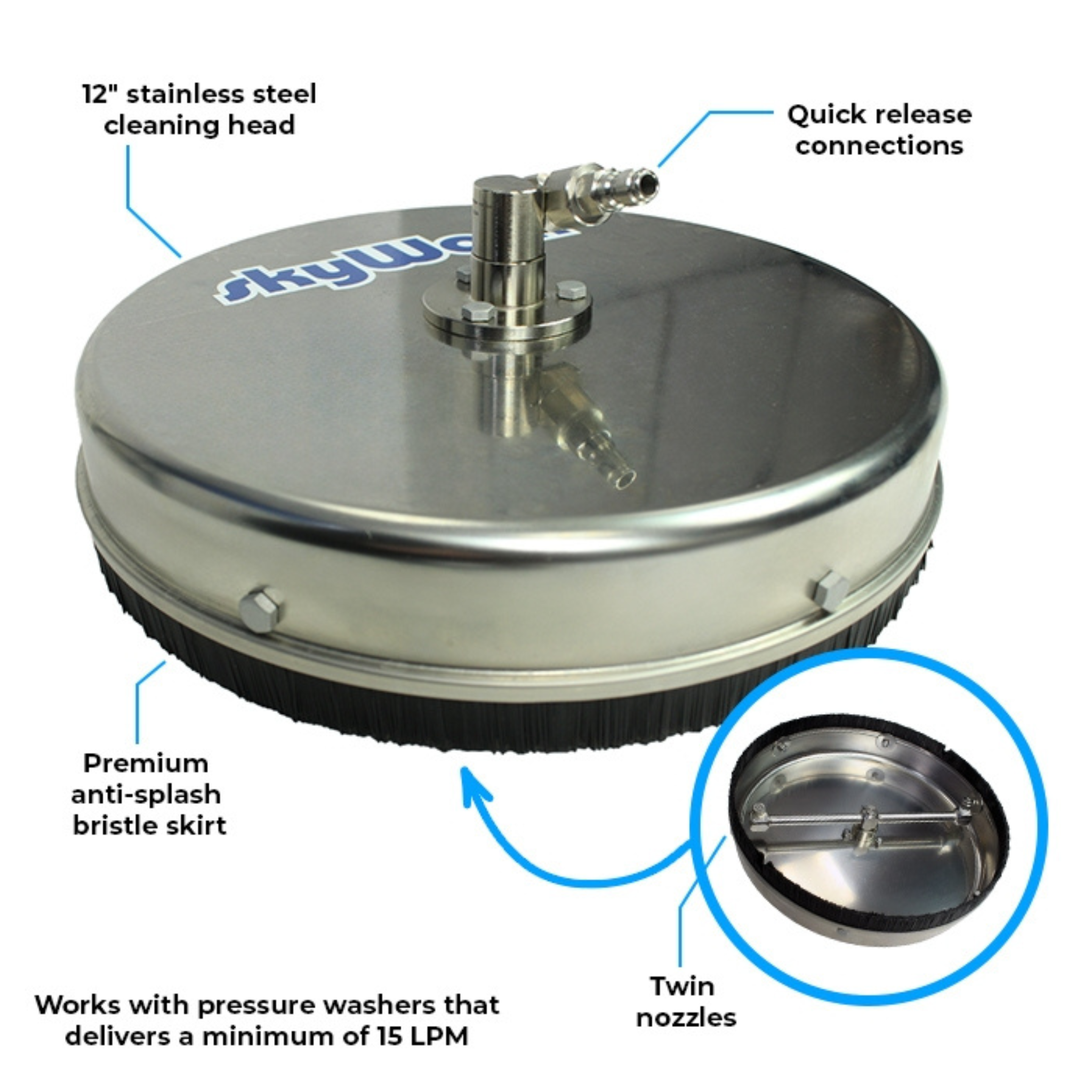 skyWash® Head and Connector - For roofs and cladding