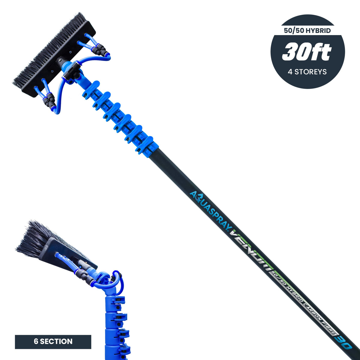 Aquaspray Venom 30ft 50/50 Hybrid Water-Fed Pole
