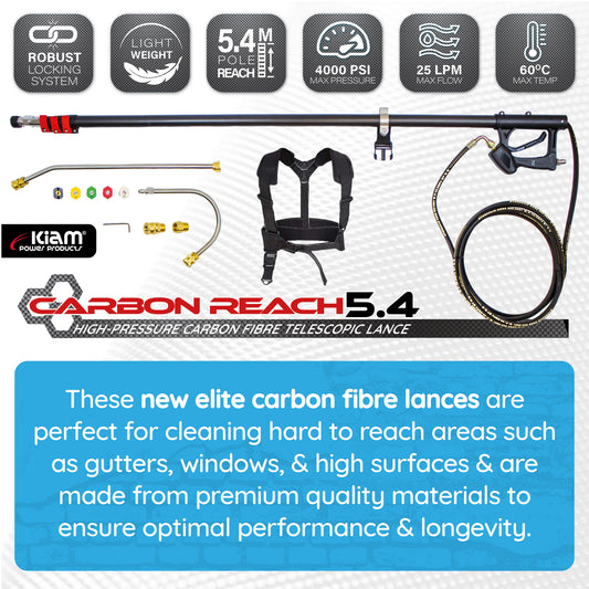 Carbon Reach 5.4m Telescopic Carbon Fibre Lance