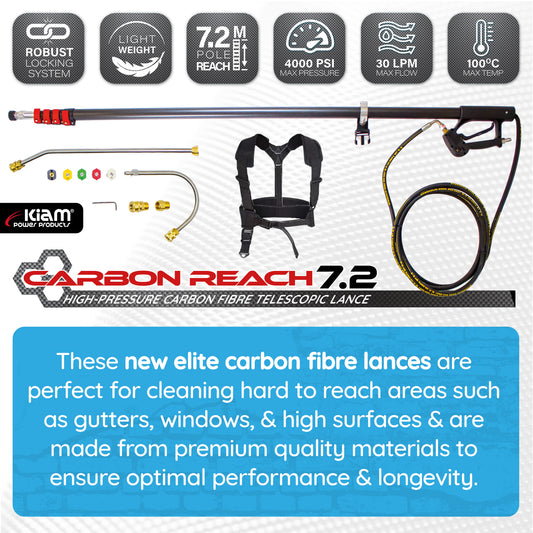 Carbon Reach 7.2m Telescopic Carbon Fibre Lance