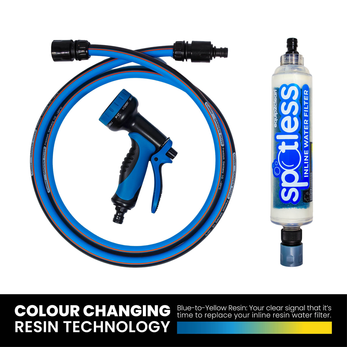 Aquaspray Inline DI Water Filter & Car Wash Kit