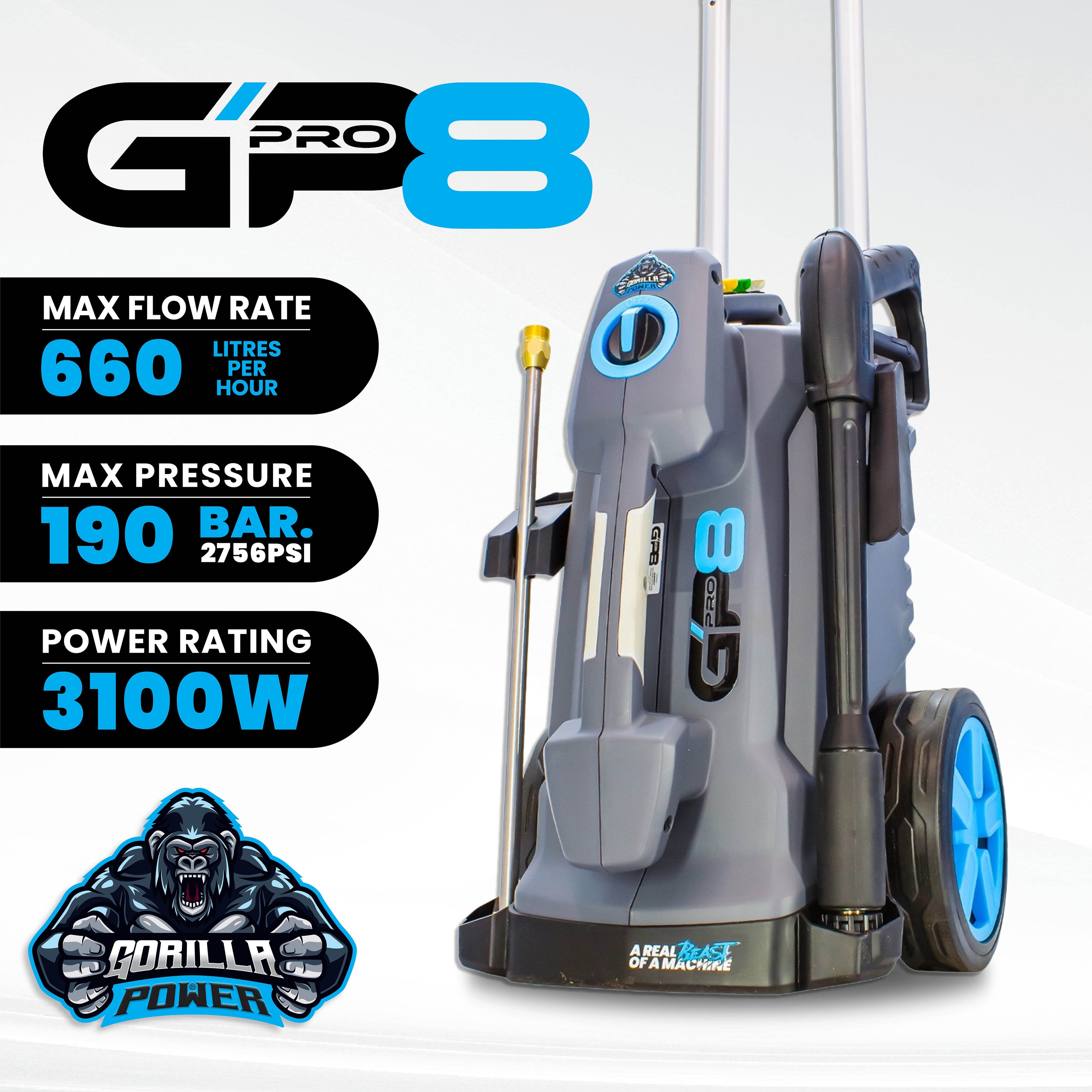 Gorilla Power GP8 Semi-Professional Electric Pressure Washer