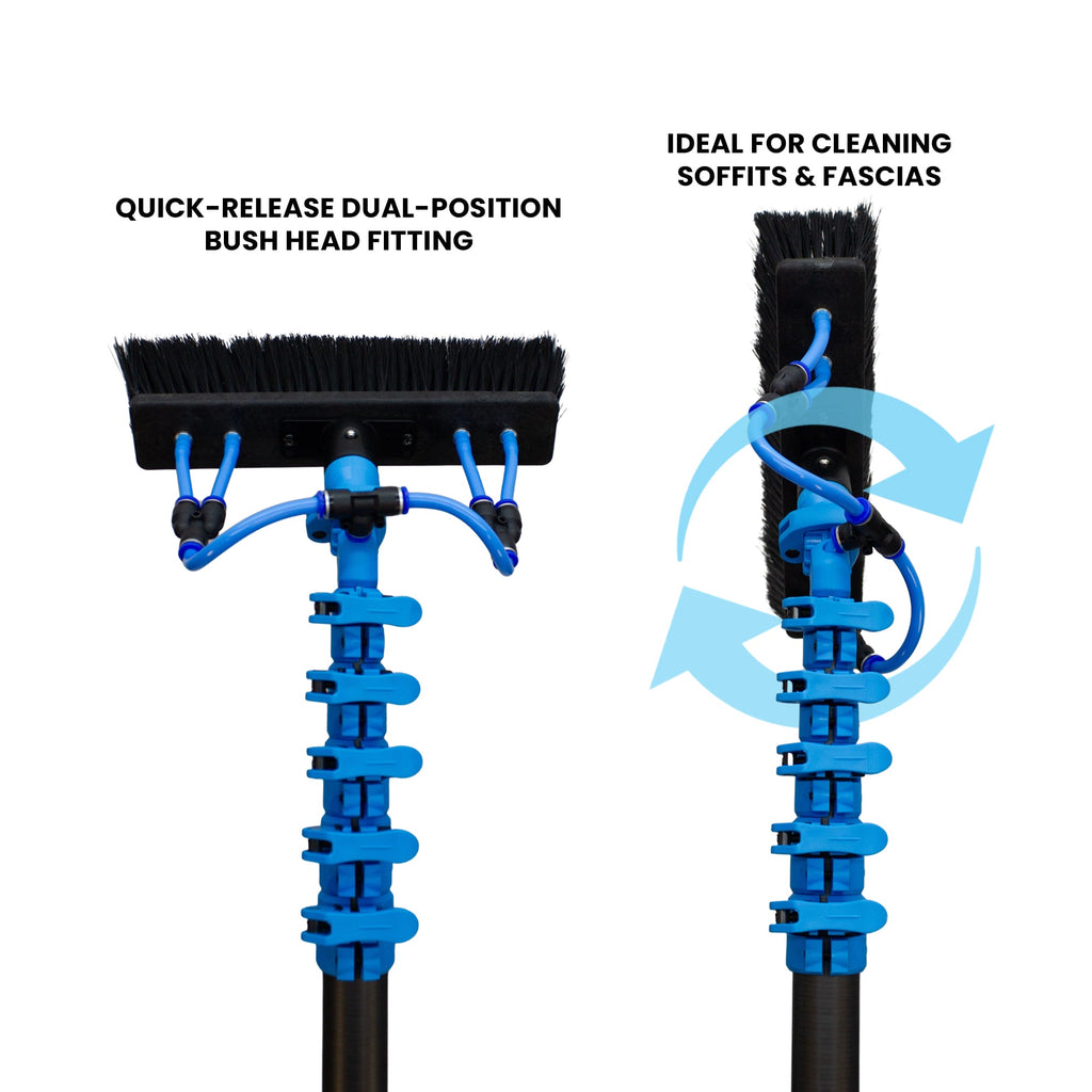 Aquaspray® Venom 25ft 50% Carbon 50% Fibreglass  Waterfed Window Cleaning Pole – 5 Sections