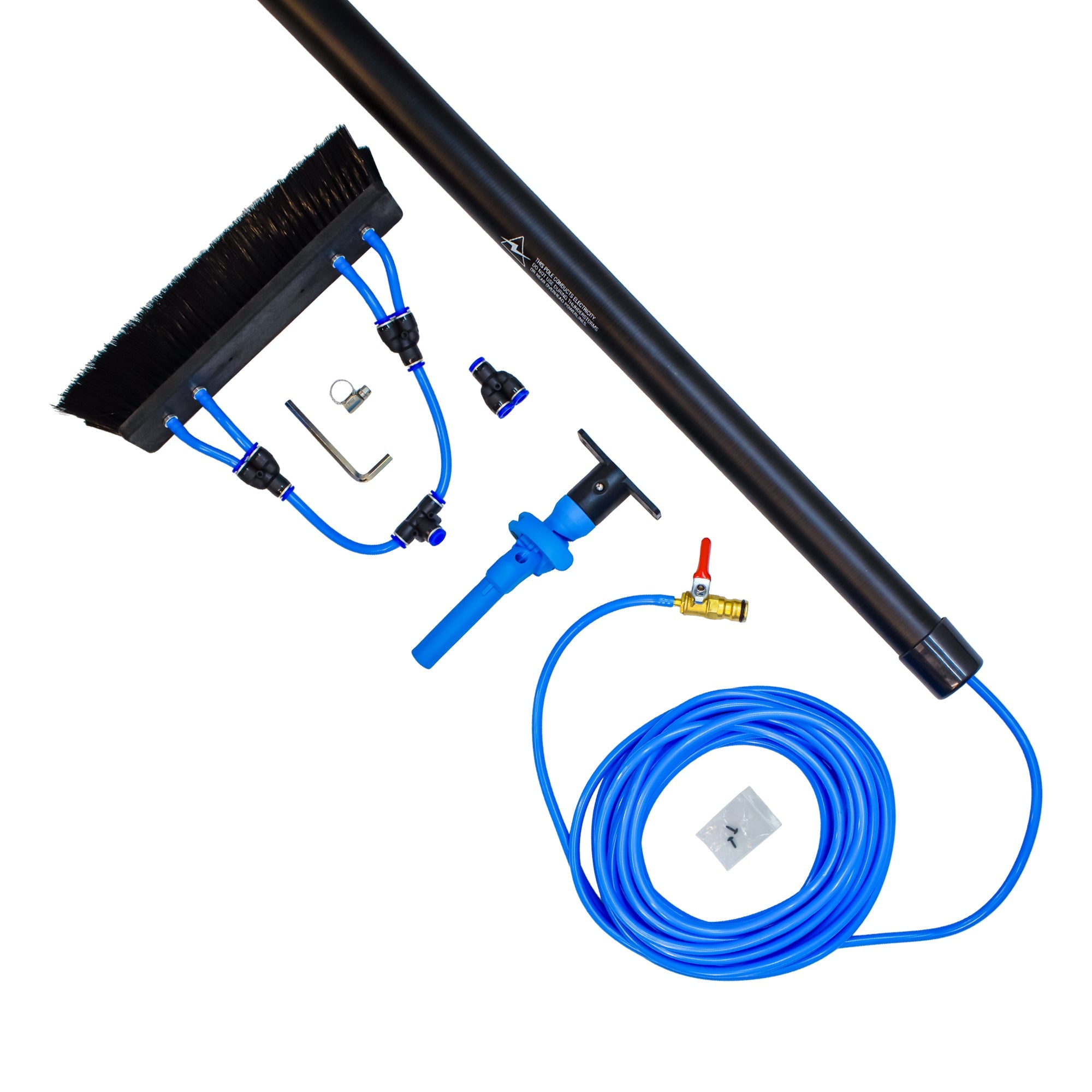 Aquaspray® Venom 22ft 50% Carbon 50% Fiberglass Waterfed  Window Cleaning Pole – 5 Sections