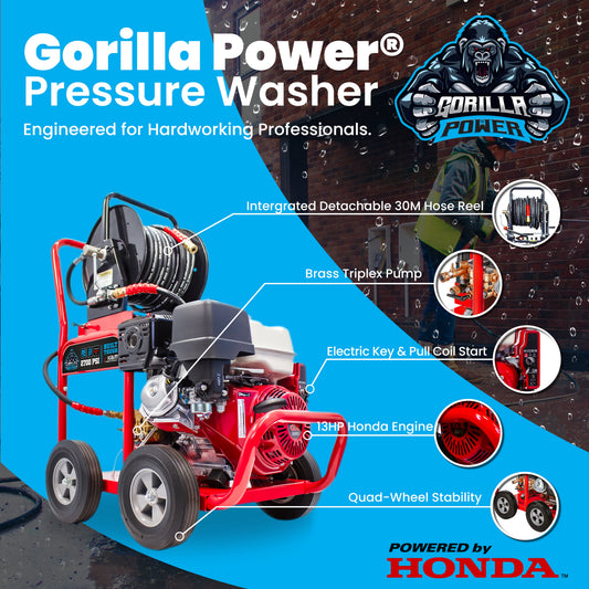 Kiam Gorilla Power Honda GX390 Pressure Washer, 25 LPM