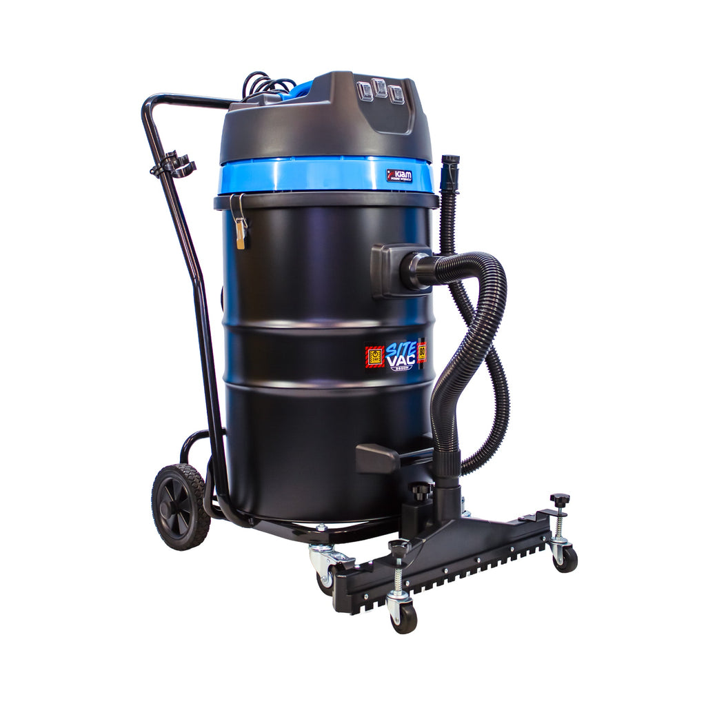 SiteVac® KV80-3F – Triple Motor Warehouse Vacuum (3600W) with Front-Mounted Squeegee