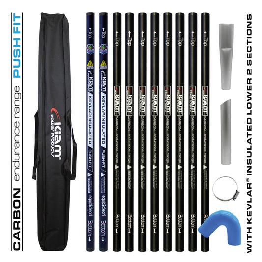 Endurance 51mm Push-Fit Carbon Gutter Pole Kits, 20-40ft