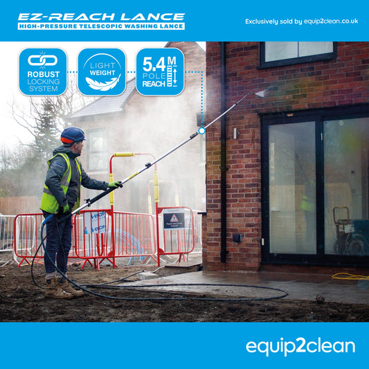5.4m Telescopic Pressure Washer Lance with Harness