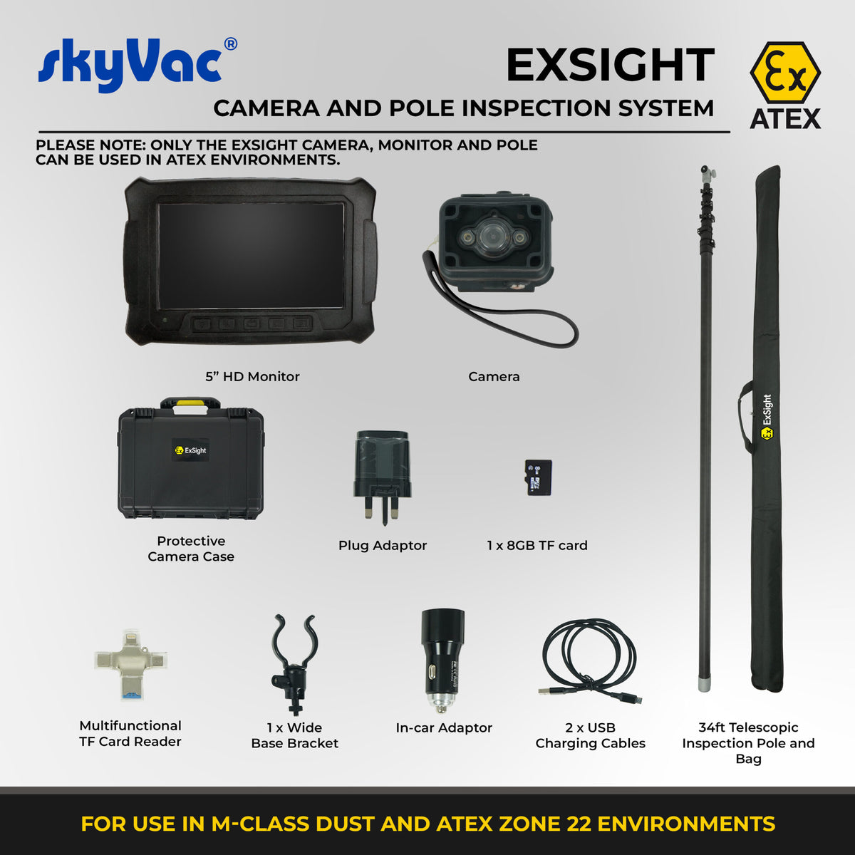 ExSight ATEX Inspection Camera and Pole Package