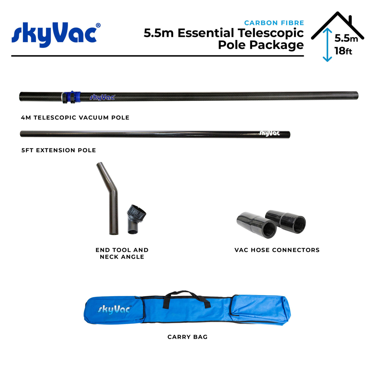 skyVac® Essential Telescopic Pole Package