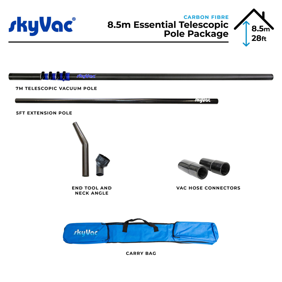 skyVac® Essential Telescopic Pole Package