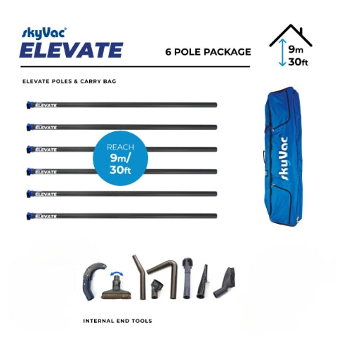 skyVac® Elevate 44mm Internal Clamped Pole Package