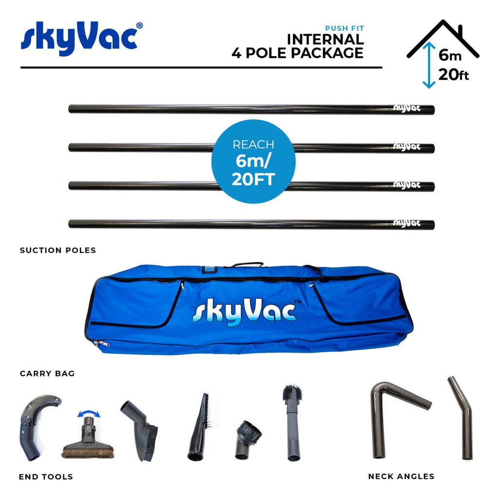 skyVac® Push Fit 44mm Pole Package