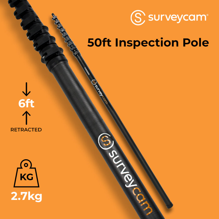 SurveyCam® 50ft Inspection Pole